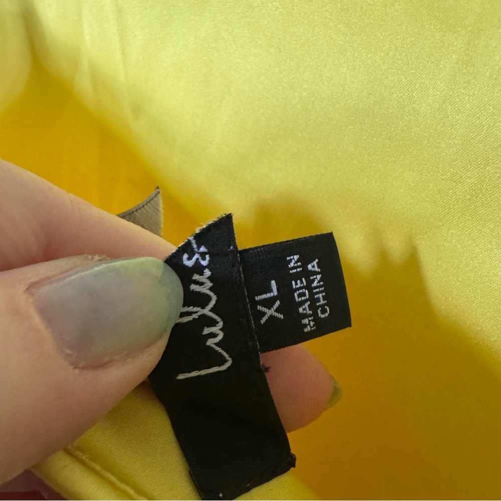 Lulus | Bonafide Babe Yellow Satin Sleeveless Ruched Midi Dress - Picture 7 of 8